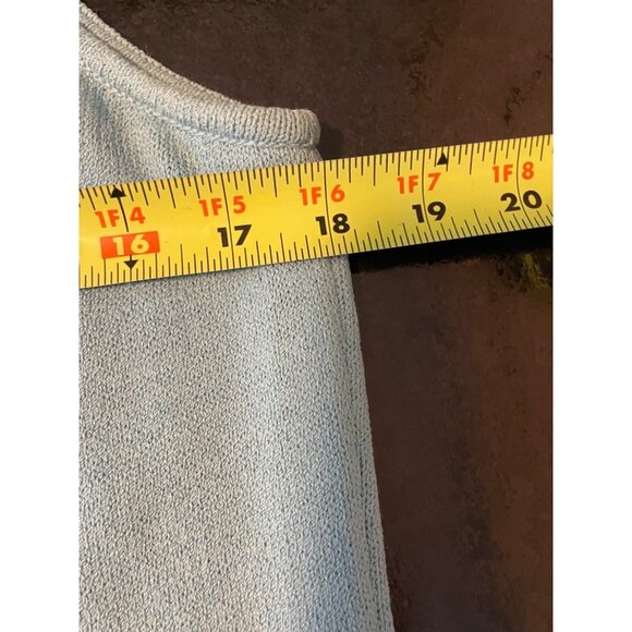 St. John Blue Knit V Neck Camisole Top Sz L - Picture 7 of 9